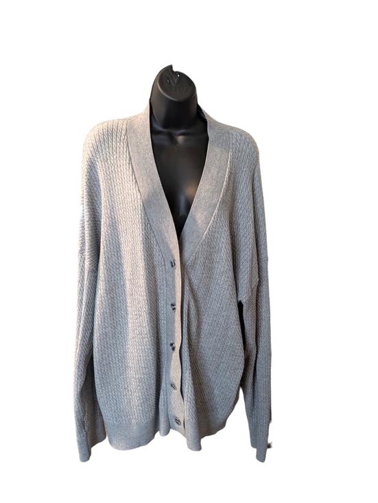 WeWoreWhat Sweaters - WeWoreWhat Light Gray Button-Front Knit Cardigan EUC